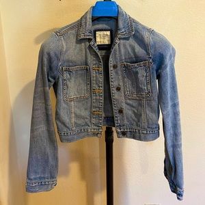 Crop style jean jacket